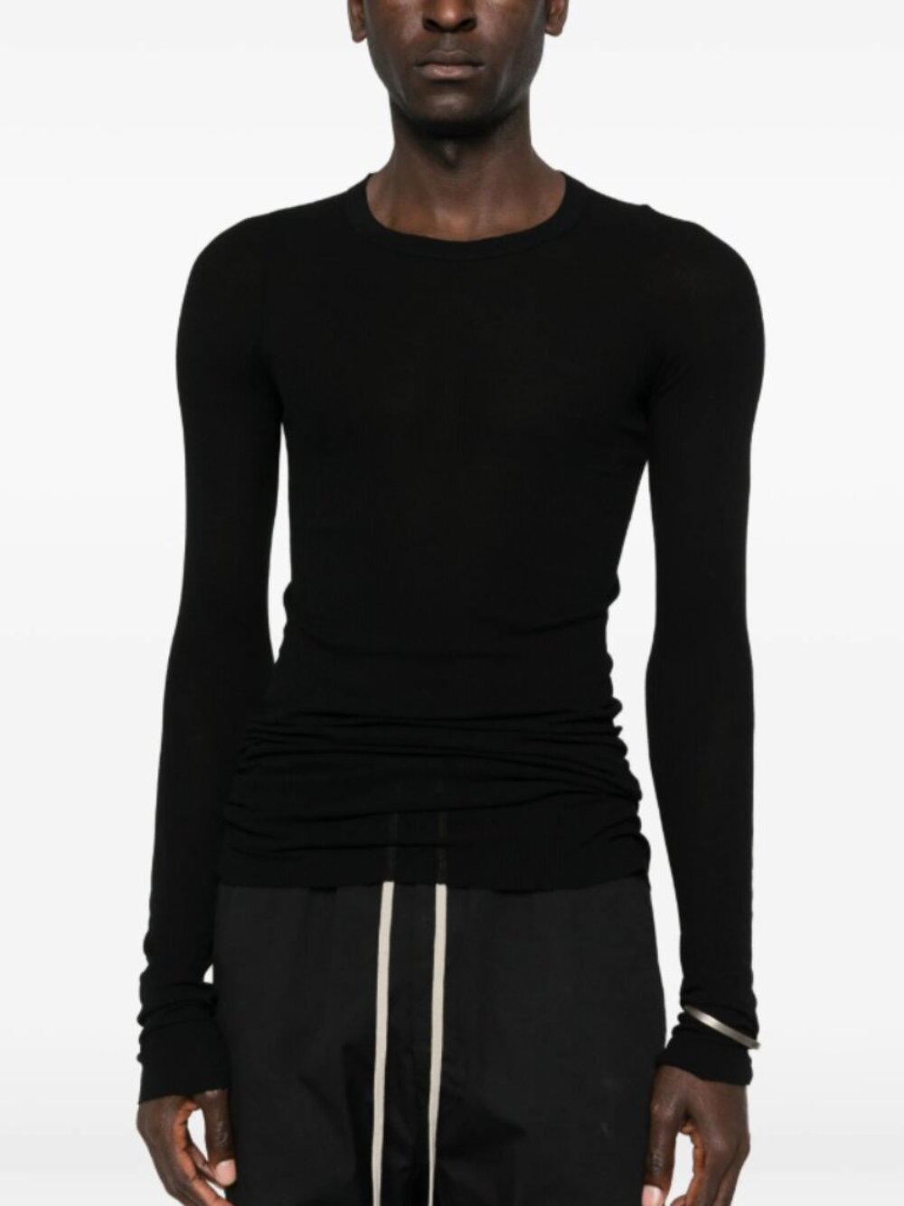 BNWT SS26 RICK OWENS "TEMPLE" RIB LS T TSHIRT XL